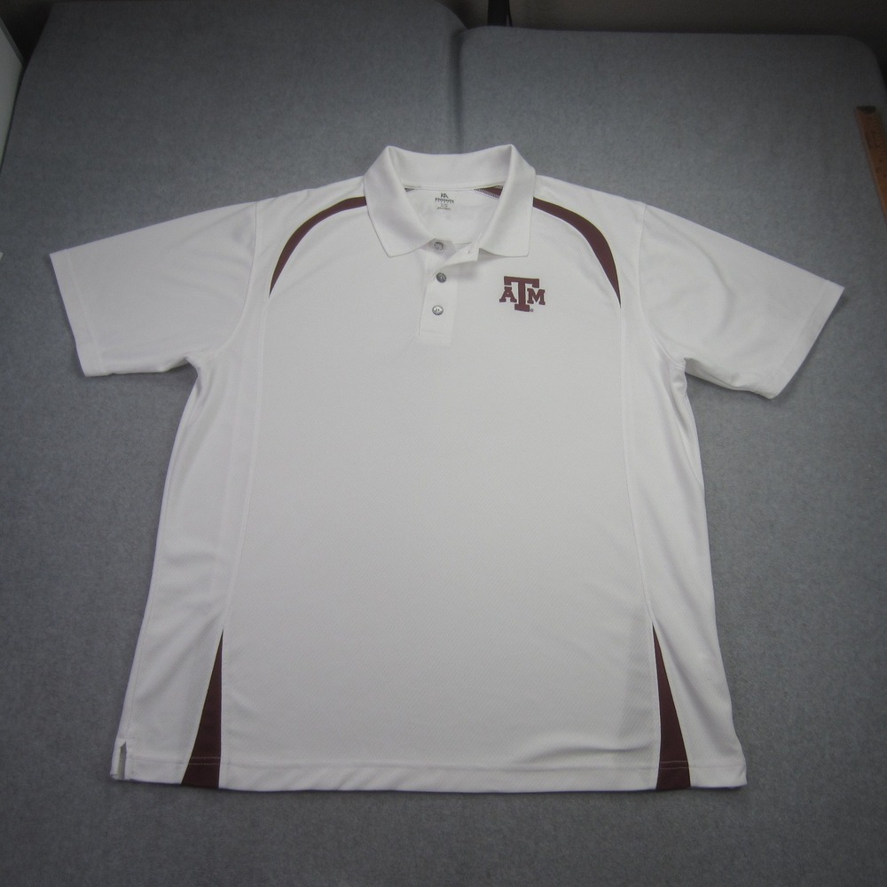 Texas A&M Aggies Polo Shirt Mens‎ XL White Knights Apparel NCAA